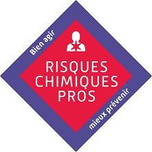 Logo risques chimiques pros