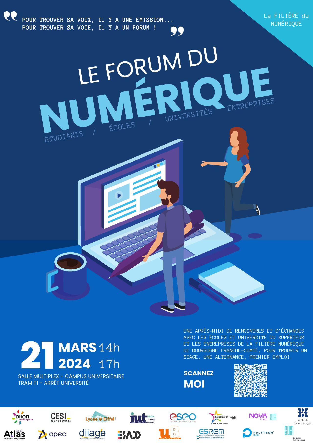 Affiche de promotion du forum numérique