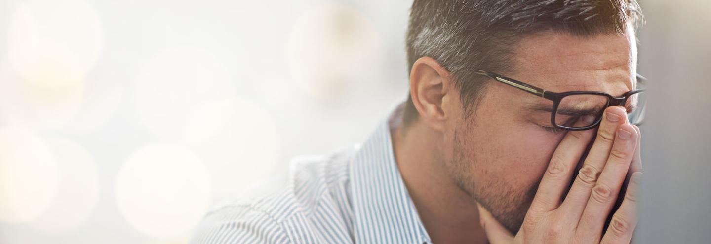 Salarié de bureau victime de burn-out